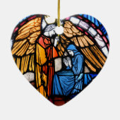 Ankündigung und Geburtsstunde Keramik Ornament (Hinten)