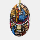 Ankündigung und Geburtsstunde Keramikornament (Links)