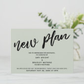 Ankündigung verspäteter Hochzeit Neue Karte (Stehend Vorderseite)