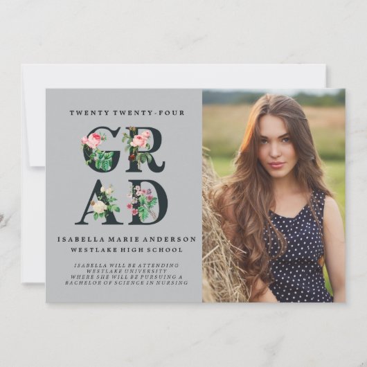 ANKÜNDIGUNG Vintager ELEGANTER ABSCHLUSS (Vorderseite)