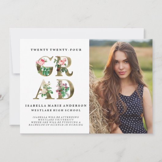 ANKÜNDIGUNG Vintager ELEGANTER ABSCHLUSS (Vorderseite)