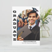 Ankündigung von 2 Fotos High School Abschluss (Stehend Vorderseite)