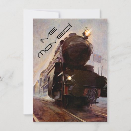 Ankündigung von Abend-Zügen Neue Adresse übertrage (Vorderseite)