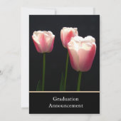 Ankündigung von Abschluss-Blume in hübschem Rosa (Rückseite)