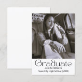 Ankündigung von Abschluss-Bogen mit schwarzem Foto (Vorne/Hinten)
