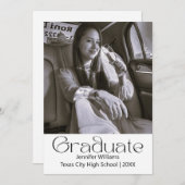 Ankündigung von Abschluss-Bogen mit schwarzem Foto (Vorne/Hinten)