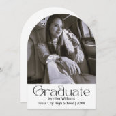 Ankündigung von Abschluss-Bogen mit schwarzem Foto (Vorne/Hinten)