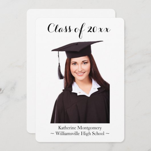 Ankündigung von Abschluss Foto (Vorne/Hinten)