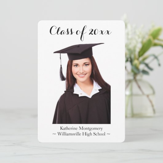 Ankündigung von Abschluss Foto (Stehend Vorderseite)