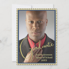 Ankündigung von Abschluss Foto Blue and Gold