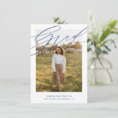 Ankündigung von Abschluss für einfaches Skript Blu (Stehend Vorderseite)