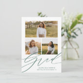 Ankündigung von Abschluss für einfaches Skript-grü (Stehend Vorderseite)