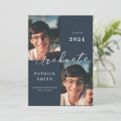 Ankündigung von Abschluss, Mosaik - Blau (Stehend Vorderseite)