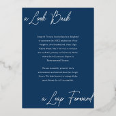 Ankündigung von Abschluss Then & Now Fotocollage (Rückseite)