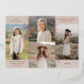 Ankündigung von Abschluss Then & Now Fotocollage (Vorderseite)