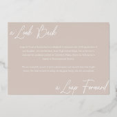 Ankündigung von Abschluss Then & Now Fotocollage (Rückseite)