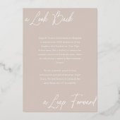 Ankündigung von Abschluss Then & Now Fotocollage (Rückseite)