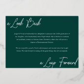 Ankündigung von Abschluss Then & Now Fotocollage (Rückseite)