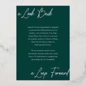 Ankündigung von Abschluss Then & Now Fotocollage (Rückseite)