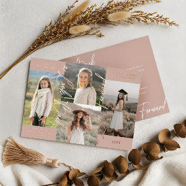 Ankündigung von Abschluss Then & Now Fotocollage