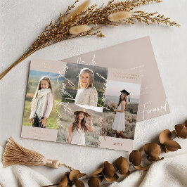 Ankündigung von Abschluss Then & Now Fotocollage