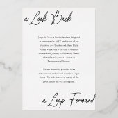 Ankündigung von Abschluss Then & Now Fotocollage (Rückseite)