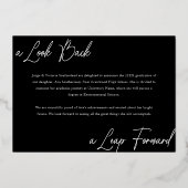 Ankündigung von Abschluss Then & Now Fotocollage (Rückseite)