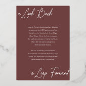 Ankündigung von Abschluss Then & Now Fotocollage (Rückseite)