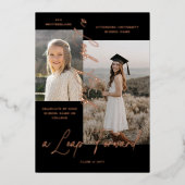 Ankündigung von Abschluss Then & Now Fotocollage (Vorderseite)