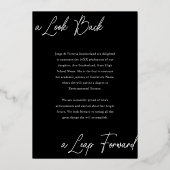 Ankündigung von Abschluss Then & Now Fotocollage (Rückseite)