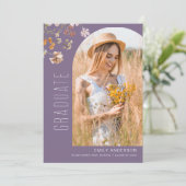 Ankündigung von Abschluss-Wildblume-Foto (Stehend Vorderseite)