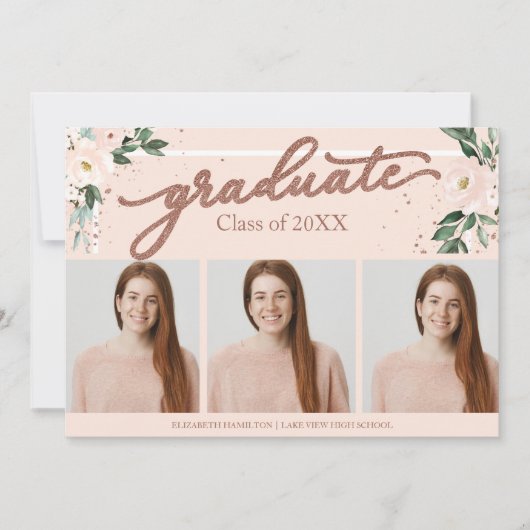 Ankündigung von Abschlüssen an der High School 3 F (Vorderseite)