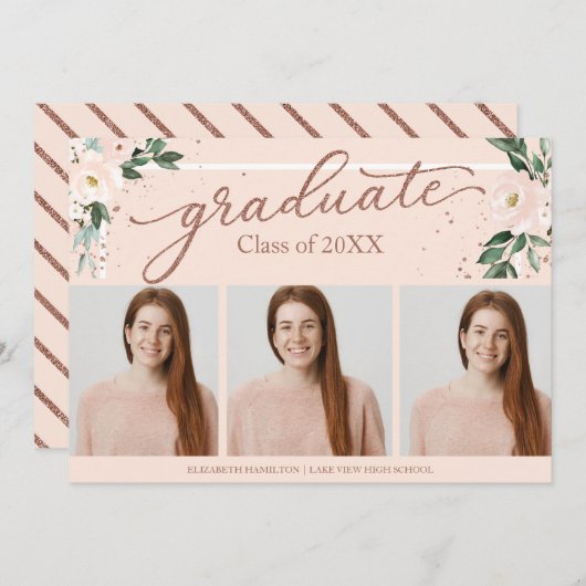 Ankündigung von Abschlüssen an der High School 3 F (Vorne/Hinten)