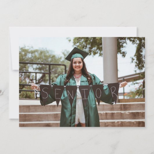 Ankündigung von Abschlüssen Einladung zur Fotokart (Rückseite)