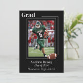 Ankündigung von Abschlüssen für Fußballspieler (Stehend Vorderseite)