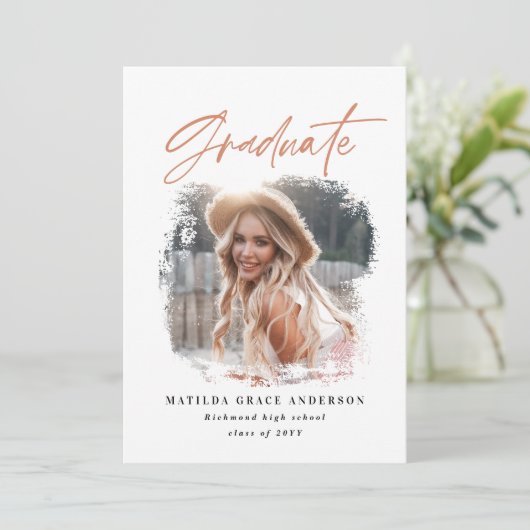 Ankündigung von Abschlüssen für geometrische Foto (Stehend Vorderseite)