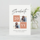 Ankündigung von Abschlüssen für geometrische Foto (Stehend Vorderseite)