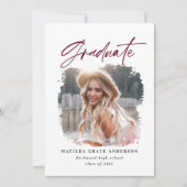 Ankündigung von Abschlüssen für geometrische Foto (Vorderseite)