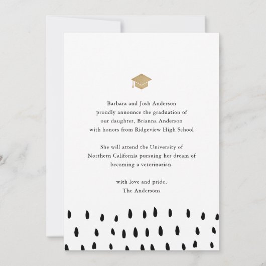 Ankündigung von Abschlüssen für handgeschriebenes (Rückseite)