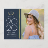 Ankündigung von Abschlüssen in der angesagten Blue Postkarte (Vorderseite)