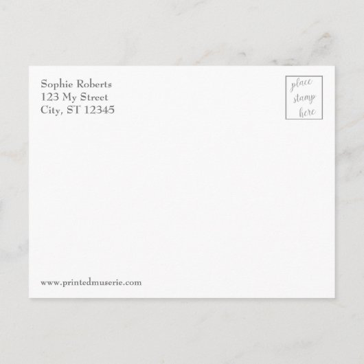 Ankündigung von Abschlüssen mit Foto & Imitats (Rückseite)