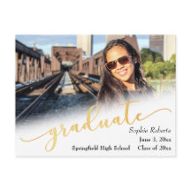 Ankündigung von Abschlüssen mit Foto & Imitats