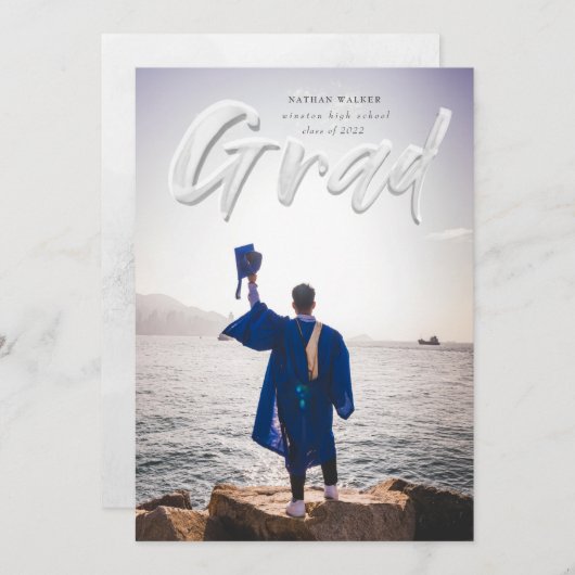 Ankündigung von Abschlüssen mit Tintenzeichnung (Vorne/Hinten)