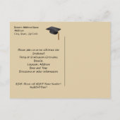 Ankündigung von Abschlüssen Postcard, Black and Go (Rückseite)