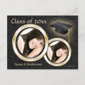 Ankündigung von Abschlüssen Postcard, Black and Go (Vorderseite)