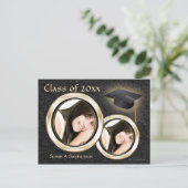 Ankündigung von Abschlüssen Postcard, Black and Go (Stehend Vorderseite)