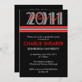 Ankündigung von Abschlüssen Schwarz-Rot-Streifen (Vorne/Hinten)