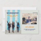 Ankündigung von Abschlüssen Zwei Fotos (Vorderseite)