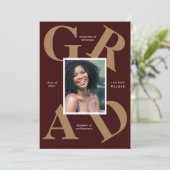 Ankündigung von Absolventen: fette Skriptfarben (Stehend Vorderseite)