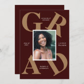 Ankündigung von Absolventen: fette Skriptfarben (Vorne/Hinten)